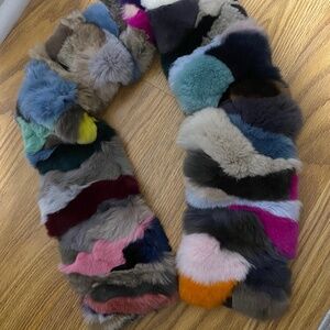 Giorgio Salvini multi color fur scarf